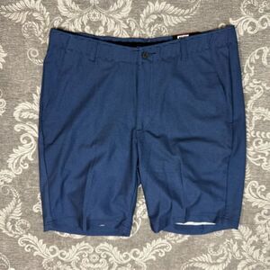 Pebble Beach Men's Chino Shorts Waist 34 Blue Dry Luxe Performance Casual